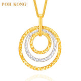 POH KONG 916/22K Yellow Gold Circular Pendant