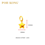 POH KONG 916/22K Yellow Gold Lucky Star Pendant