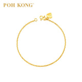 POH KONG 916/22K Gold Dainty Link Chain Bracelet
