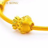 POH KONG Auspicious 916/22K Yellow Gold Bubbling Wealth Charm