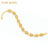 POH KONG Karya Anggun 916/22K Yellow Gold Alamanda Bracelet