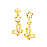 POH KONG Tranz 916/22K Yellow Gold Love Collection Earrings