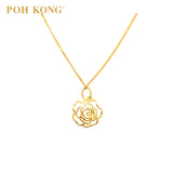 POH KONG 916/22K Yellow Gold Rose Pendant