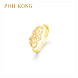 POH KONG 916/22K Gold Happy Love Ruyi Knot Heart Ring