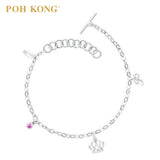 POH KONG Disney Enchanted Princess 750/18K White Gold Diamond And Pink Sapphire Bracelet