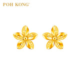 POH KONG Karya Anggun 916/22K Kuning Emas Bunga Melur Subang