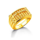 POH KONG 916/22K Emas Kuning Bertuah Emas Abakus Kemakmuran Cincin