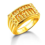 POH KONG 916/22K Emas Kuning Bertuah Emas Abakus Kemakmuran Cincin