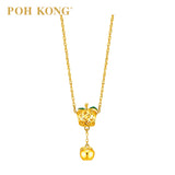 POH KONG Auspicious 916/22K Yellow Gold Happiness Necklace