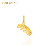 POH KONG 916/22K Yellow Gold Happy Love Wedding Comb Pendant