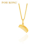 POH KONG 916/22K Yellow Gold Happy Love Wedding Comb Pendant