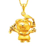 POH KONG Bertuah 916/22K Anjing Emas Kuning Loket Anjing Brilliance
