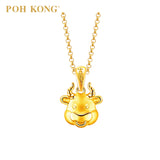 POH KONG Auspicious 916/22K Gold Charismatic Ox King Pendant