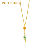 POH KONG Loket Kedamaian &amp; Kemakmuran 916/22K Emas Kuning Bertuah