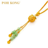 POH KONG Loket Kedamaian &amp; Kemakmuran 916/22K Emas Kuning Bertuah