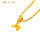 POH KONG Disney Mickey Magic 916/22K Gold Mickey M Charm Pendant