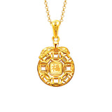 POH KONG Auspicious 916/22K Yellow Gold Auspicious Coin Pendant