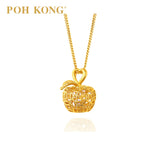 POH KONG Auspicious 916 Yellow Gold Peace and Abundance of Riches Apple Pendant