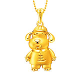 POH KONG Auspicious 916/22K Yellow Gold Canine of Prosperity Pendant
