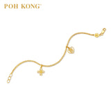 POH KONG Happy Love 916/22K Yellow Gold Heart of Eternity Bracelet