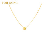 POH KONG 916/22K Yellow Gold Leafy Pendant