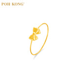 POH KONG 916/22K Yellow Gold Ribbon Minimalist Mini Ring