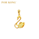 POH KONG 916/22K Gold Happy Love Swam Pendant