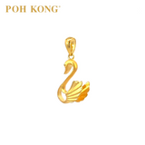 POH KONG 916/22K Gold Happy Love Swam Pendant