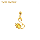 POH KONG 916/22K Gold Happy Love Swam Pendant