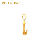 POH KONG 916/22K Gold Happy Love Swam Pendant