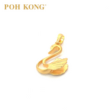 POH KONG 916/22K Gold Happy Love Swam Pendant