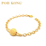 POH KONG 916/22K Yellow Gold Wealth And Peace Bracelet