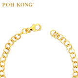 POH KONG 916/22K Yellow Gold Wealth And Peace Bracelet