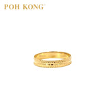 POH KONG 916/22K Gold Wedder Grain Ring