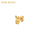 POH KONG 916/22K Gold Auspicious Rabbit Stud Earrings