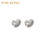 POH KONG 375/9K White Gold Heart Stud Earrings_E11ES04PM02