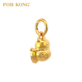 POH KONG 916/22K Yellow Gold Rich "Yi Ben Wan Li" Lucky Cat Pendant
