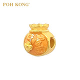 POH KONG 999/24K Yellow Gold Cute Fortune Bag Pendant