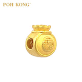 POH KONG 999/24K Yellow Gold Cute Fortune Bag Pendant