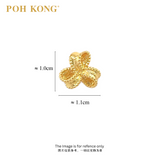 POH KONG 916/22K Gold Ribbon-Tied Stud Earrings