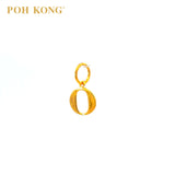 POH KONG 916/22K Gold Exquisite Alphabet Pendant O