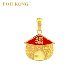916/22k Auspicious Abundance of Gold Pendant