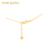 POH KONG 999/24K Gold Auric Circle Charm Choker