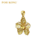 POH KONG 916/22K Yellow Gold Anggun Exquisite Orchid Pendant