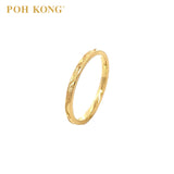 POH KONG 916/22K Yellow Gold Scallop Edge Wedder Ring