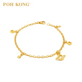POH KONG 916/22K Yellow Gold Starlight Planet Bracelet