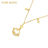 POH KONG 916/22K  Yellow Gold Starlight Plane Chain Necklace