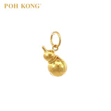 POH KONG 916/22K Yellow Gold Bottle Gourd With Bell Pendant