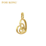 POH KONG 916/22K Yellow Gold Triple Hearts Pendant