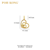 POH KONG 916/22K Yellow Gold Triple Hearts Pendant